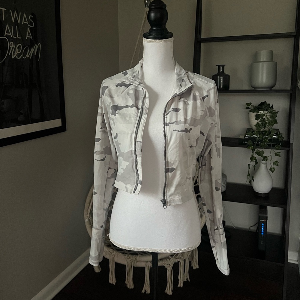 Fashion Nova Crop Athletic Zip Up Jacket